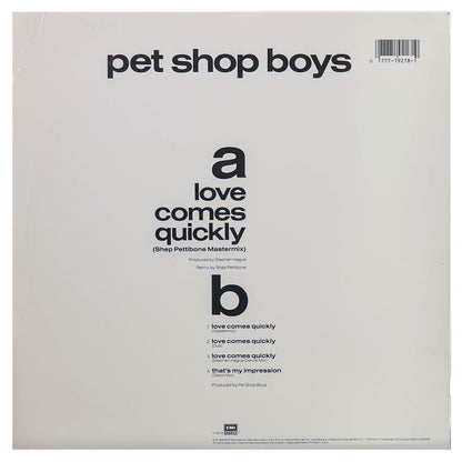 PET SHOP BOYS - LOVE COMES QUICKLY | 12" MAXI SINGLE USADO