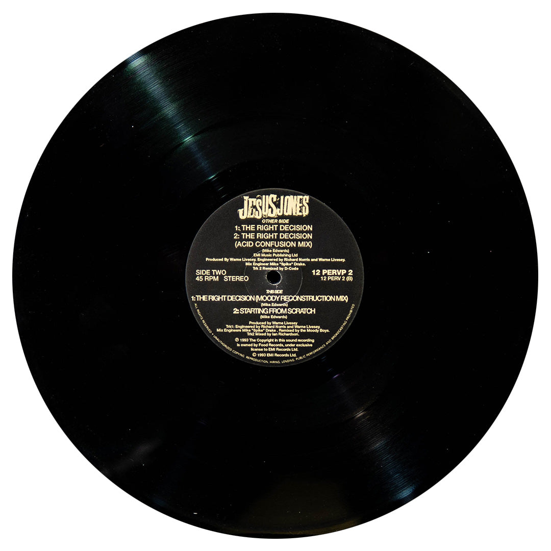 JESUS JONES - THE RIGHT DECISION | 12" MAXI SINGLE USADO