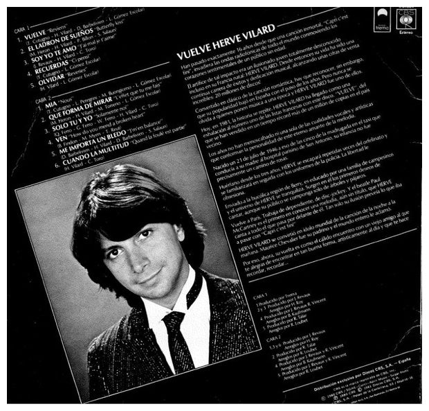 HERVE VILARD - CANTA EN ESPAÑOL: VUELVE | VINILO USADO