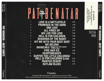 PAT BENATAR - BEST SHOTS | CD USADO