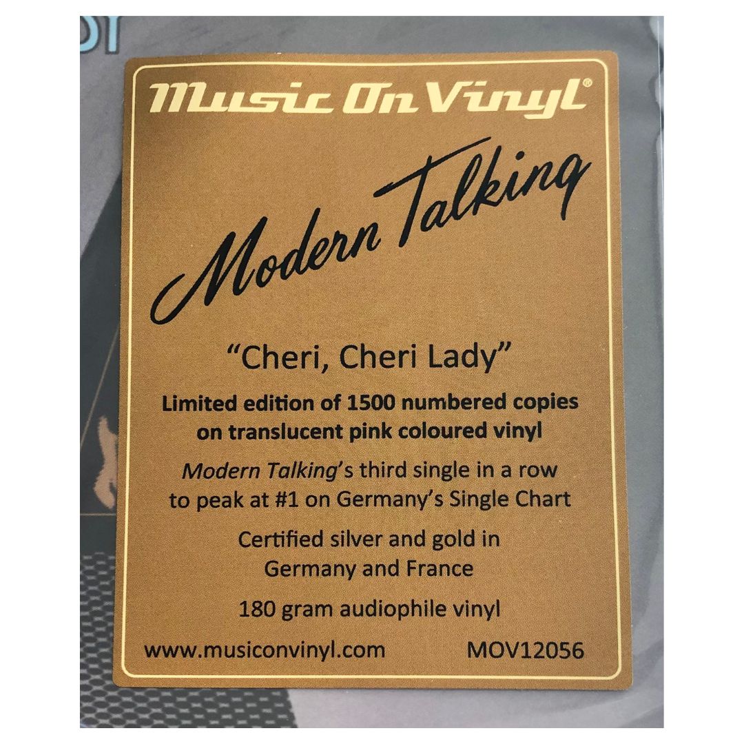 MODERN TALKING - CHERI, CHERI LADY(RED VINYL) | 12" MAXI SINGLE VINILO