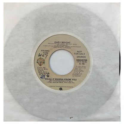 GARY WRIGHT - REALLY WANNA KNOW YOU | 7" SINGLE VINILO USADO
