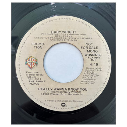 GARY WRIGHT - REALLY WANNA KNOW YOU | 7" SINGLE VINILO USADO