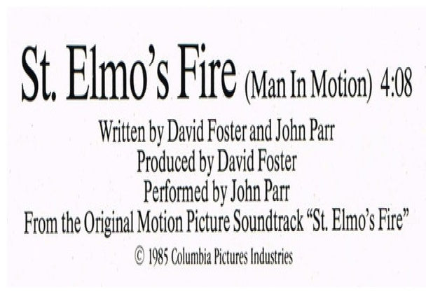 JOHN PARR - ST. ELMO'S FIRE  | 12" MAXI SINGLE VINILO USADO