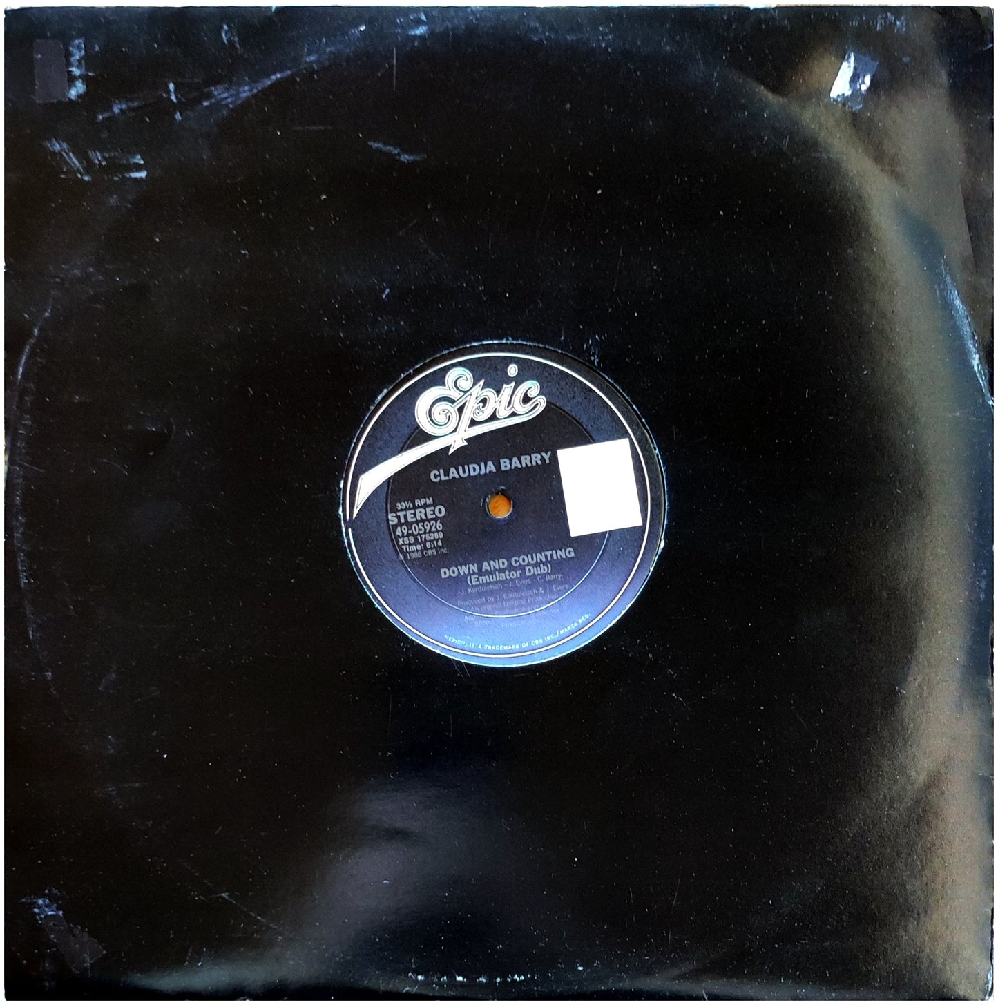 CLAUDJA BARRY - DOWN AND COUNTING | 12" MAXI SINGLE USADO