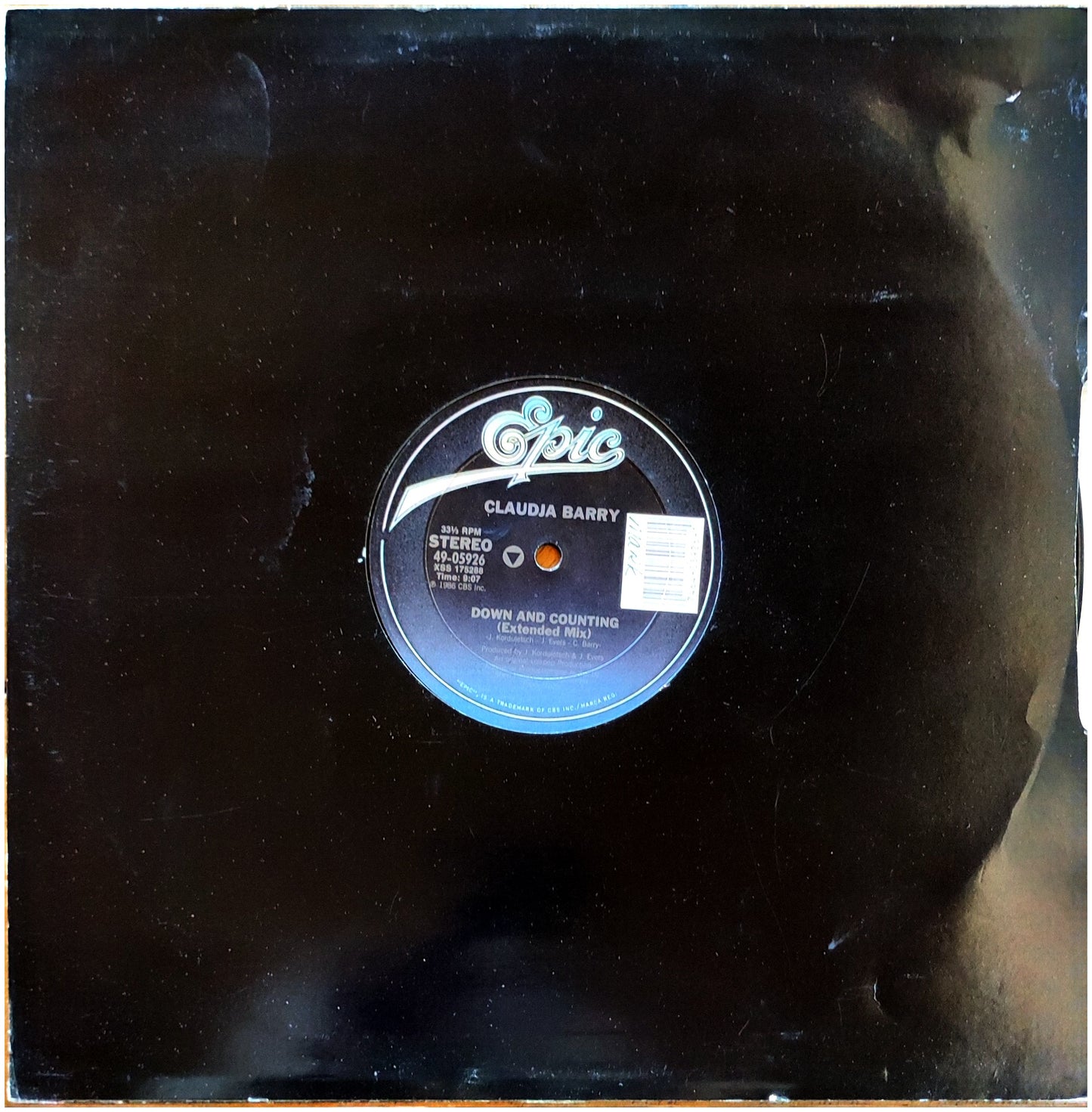 CLAUDJA BARRY - DOWN AND COUNTING | 12" MAXI SINGLE USADO