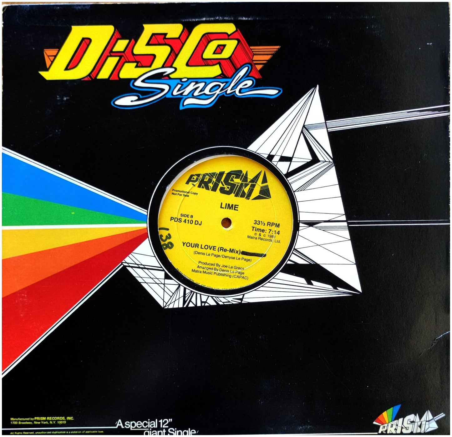 LIME - YOU'RE MY MAGICIAN/YOUR LOVE | 12" MAXI SINGLE USADO