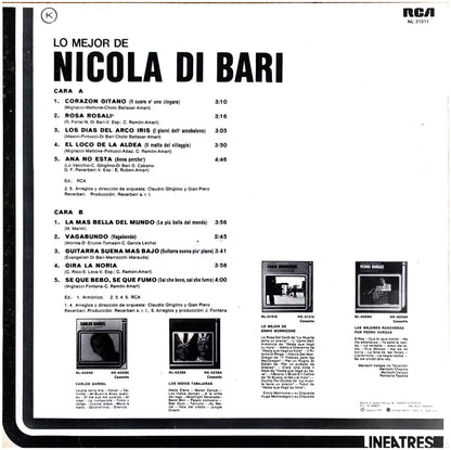 NICOLA DI BARI - LO MEJOR (EN ESPAÑOL) | VINILO USADO