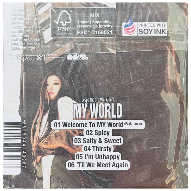 AESPA - MY WORLD: THE 3RD MINI ALBUM - POSTER VER. (GISELLE COVER) | CD