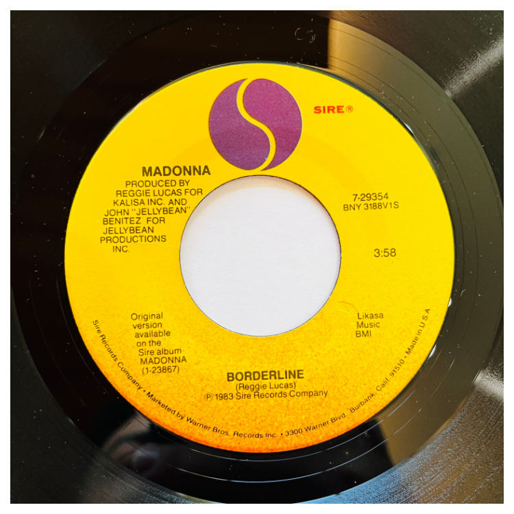 MADONNA - BORDERLINE (POSTER) | 7" SINGLE VINILO USADO