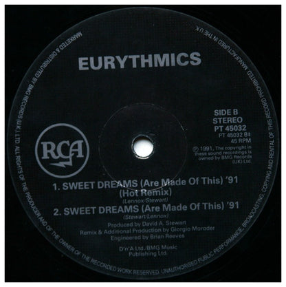 EURYTHMICS  - SWEET DREAMS (ARE MADE OF THIS) '91 | 12'' MAXI SINGLE USADO