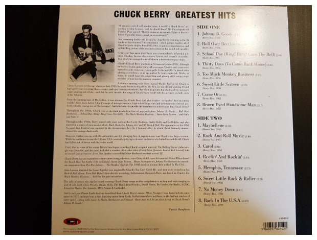 CHUCK BERRY - GREATEST HITS | VINILO