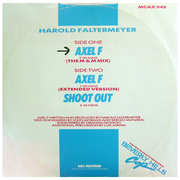 HAROLD FALTERMEYER - AXEL F (THE M&M MIX) | 12" MAXI SINGLE USADO