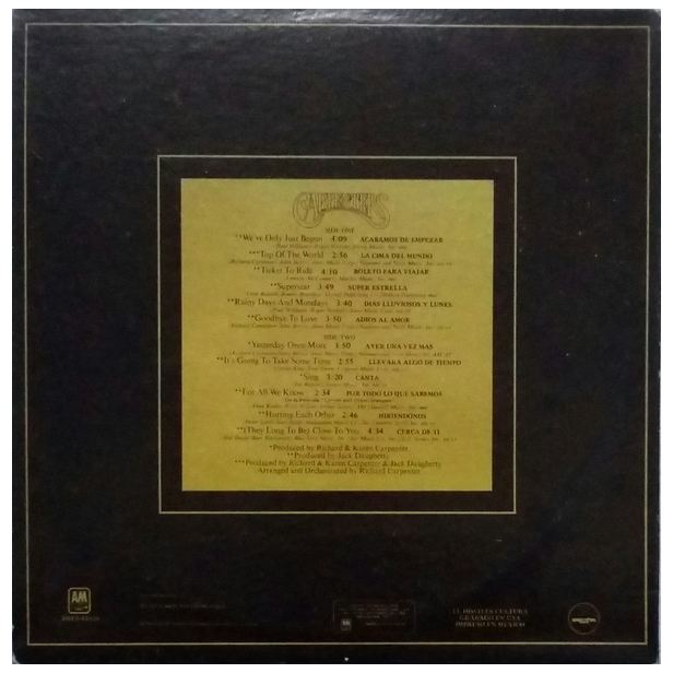 CARPENTERS - THE SINGLES  | VINILO USADO