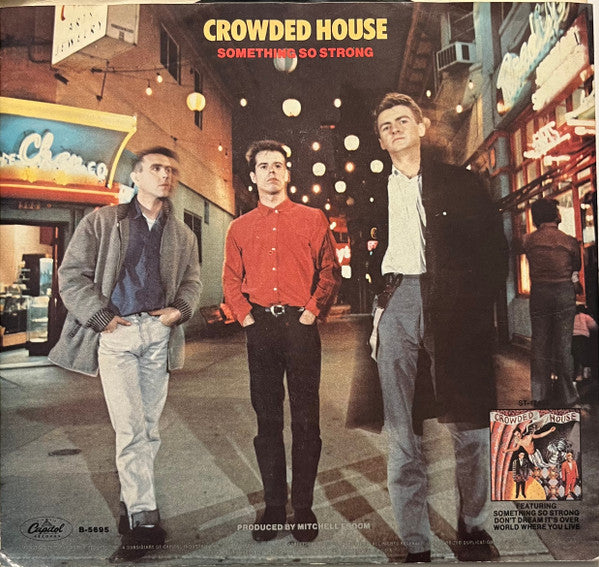 CROWDED HOUSE - SOMETHING SO STRONG | 7" SINGLE VINILO USADO