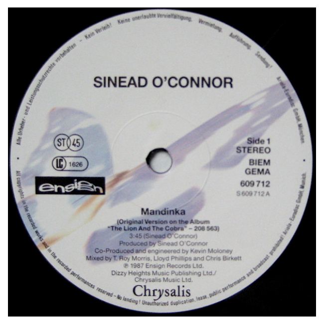 SINEAD O'CONNOR  - MANDINKA  | 12" MAXI SINGLE USADO