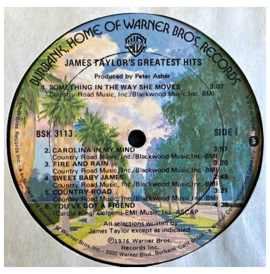 JAMES TAYLOR - GREATEST HITS | VINILO USADO