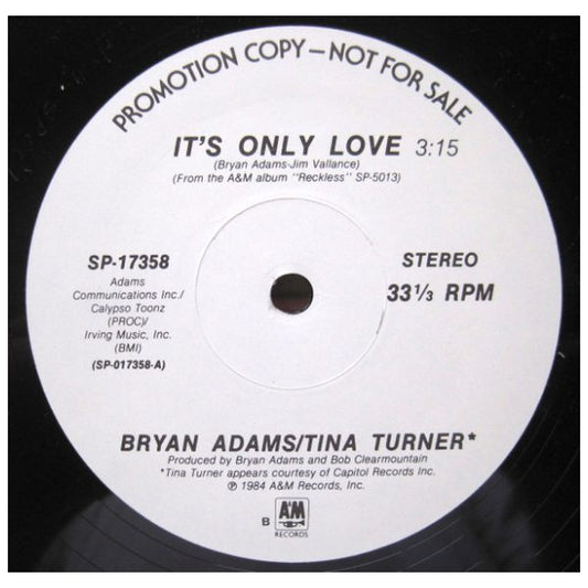 BRYAN ADAMS FT. TINA TURNER - IT'S ONLY LOVE | 12" MAXI SINGLE USADO