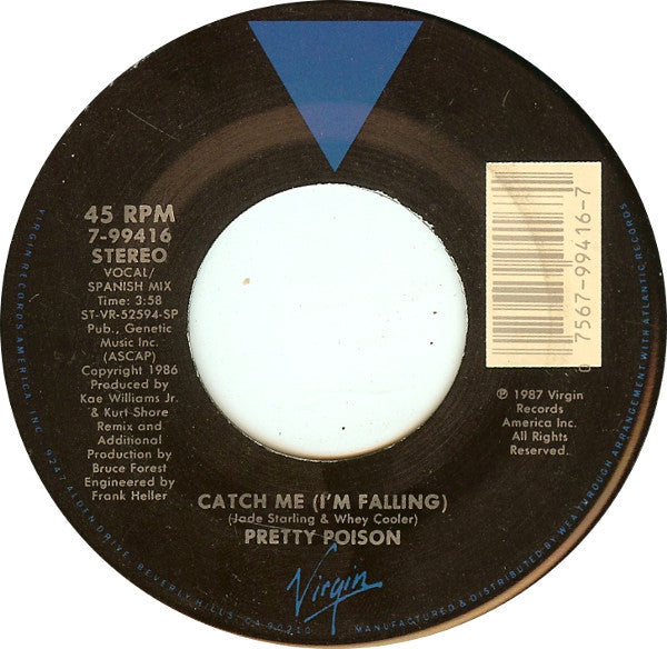 PRETTY POISON - CATCH ME I'M FALLING | 7" SINGLE VINILO USADO