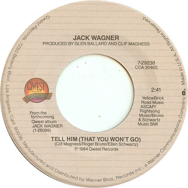 JACK WAGNER - ALL I NEED | 7" SINGLE VINILO USADO