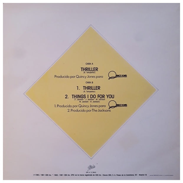 MICHAEL JACKSON - THRILLER | 12" MAXI SINGLE USADO