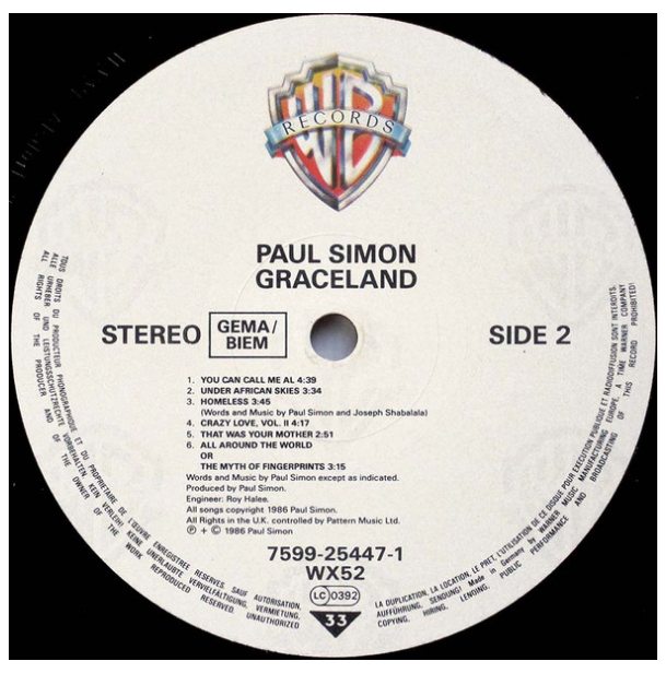PAUL SIMON - GRACELAND | VINILO USADO