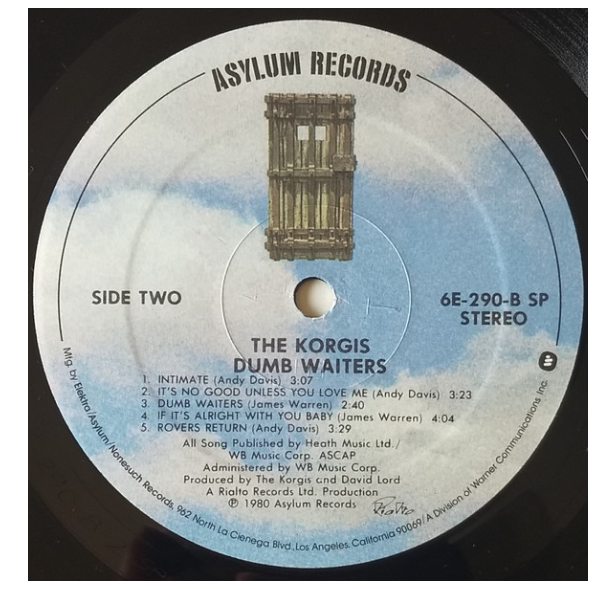 KORGIS - DUMB WAITERS | VINILO USADO