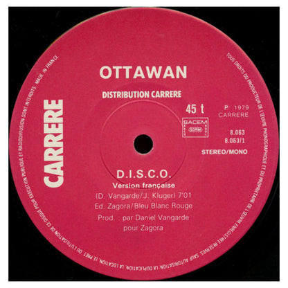 OTTAWAN - D.I.S.C.O.  | 12" MAXI SINGLE USADO