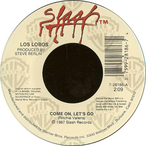 LOS LOBOS - COME ON LET'S GO | 7" SINGLE VINILO USADO