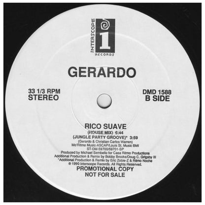 GERARDO - RICO SUAVE | 12" MAXI SINGLE USADO