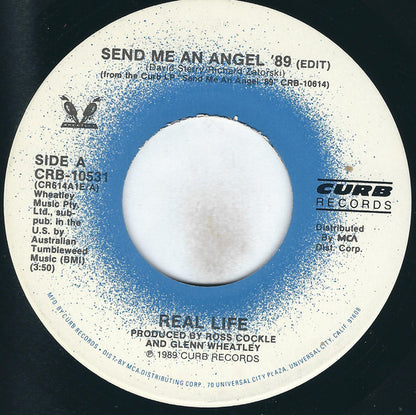REAL LIFE - SEND ME AN ANGEL | 7" SINGLE VINILO USADO