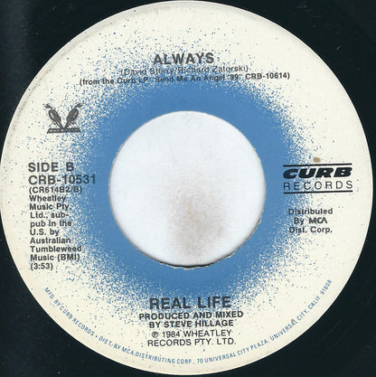 REAL LIFE - SEND ME AN ANGEL | 7" SINGLE VINILO USADO