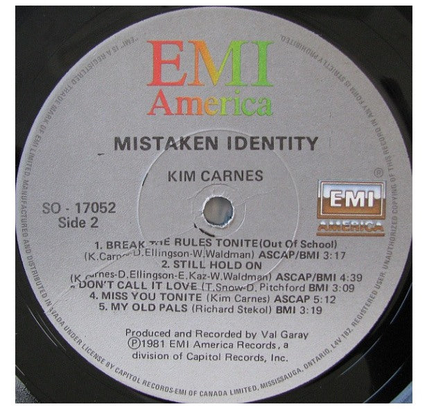 KIM CARNES - MISTAKEN IDENTITY | VINILO USADO