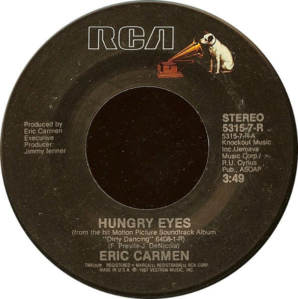 ERIC CARMEN - HUNGRY EYES | 7" SINGLE VINILO USADO