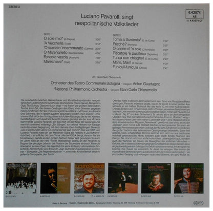 LUCIANO PAVAROTTI - O SOLE MIO | VINILO USADO
