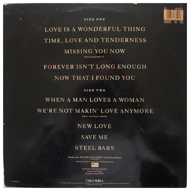 MICHAEL BOLTON - TIME, LOVE & TERDERNESS | VINILO USADO