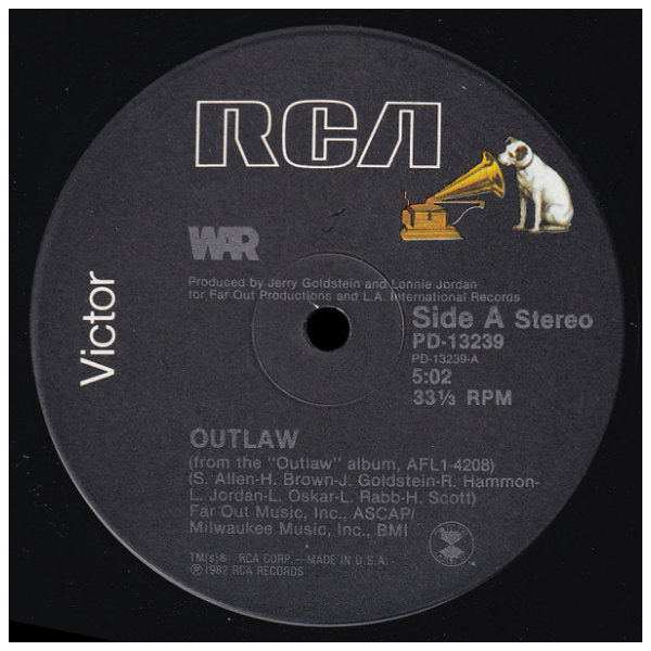 WAR - OUTLAW | 12" MAXI SINGLE USADO