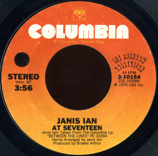 JANIS IAN - AT SEVENTEEN/STARS | 7" SINGLE VINILO USADO