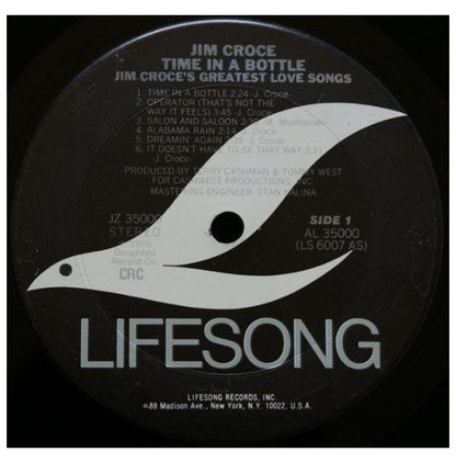 JIM CROCE - TIME IN A BOTTLE: GRETEST LOVE SONGS | VINILO USADO