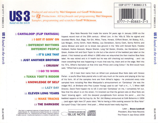 US3 - HANDS ON THE TORCH | CD USADO