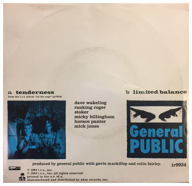 GENERAL PUBLIC - TENDERLESS | 7" SINGLE VINILO USADO