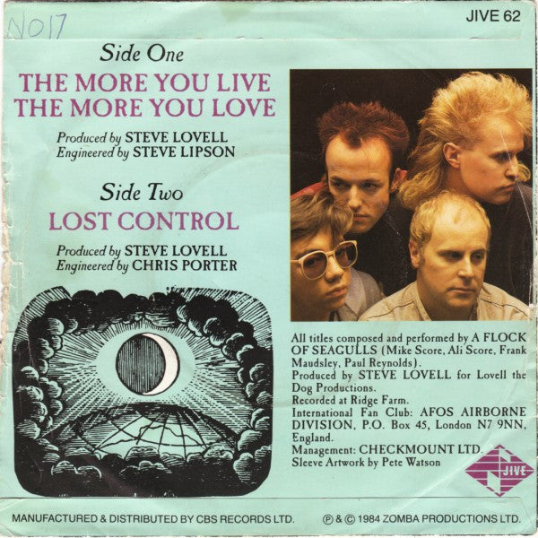 A FLOCK OF SEAGULLS - THE MORE YOU LIVE, THE MORE YOU LOVE | 7" SINGLE VINILO USADO