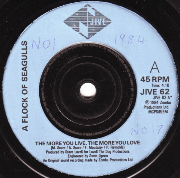 A FLOCK OF SEAGULLS - THE MORE YOU LIVE, THE MORE YOU LOVE | 7" SINGLE VINILO USADO