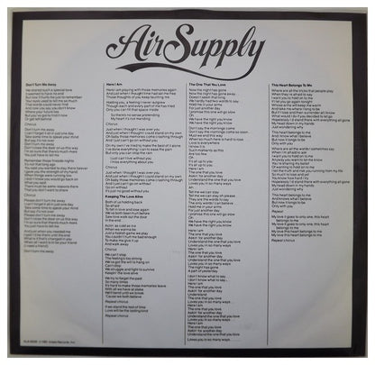 AIR SUPPLY - THE ONE THAT YOU LOVE  | VINILO