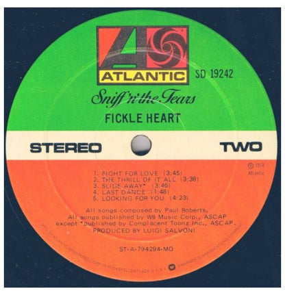 SNIFF 'N' THE TEARS - FLICKLE HEART | VINILO USADO