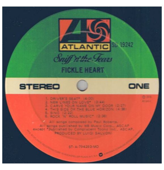 SNIFF 'N' THE TEARS - FLICKLE HEART | VINILO USADO