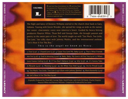 DENIECE WILLIAMS - GONNA TAKE A MIRACLE: BEST OF | CD