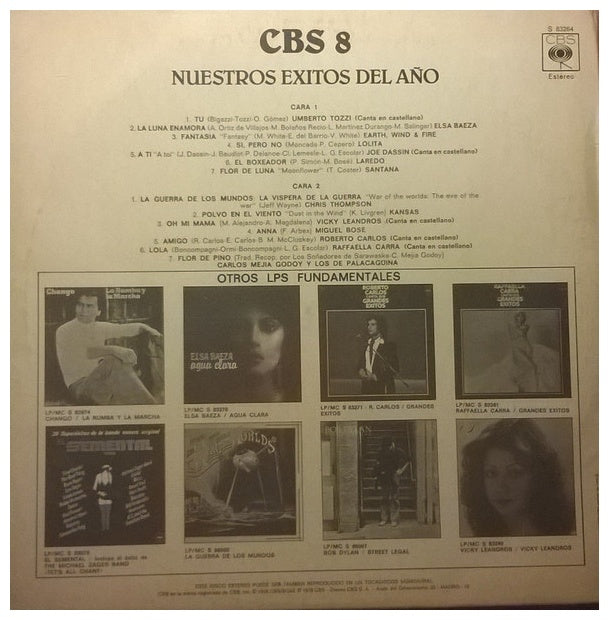 NUESTROS EXITOS DEL AÑO - CBS 8 - VARIOS ARTISTAS | VINILO USADO