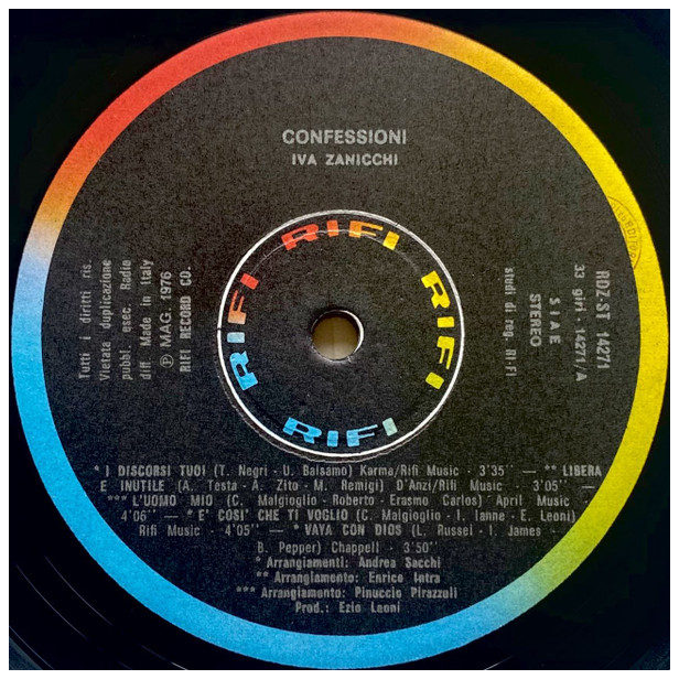 IVA ZANICHI - CONFESSIONI | VINILO USADO