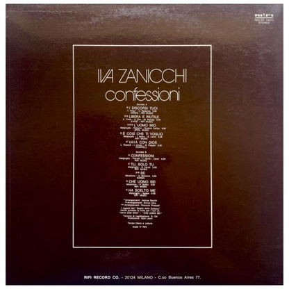 IVA ZANICHI - CONFESSIONI | VINILO USADO